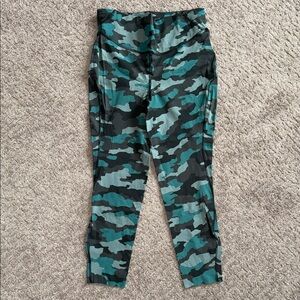 Lululemon Athletica Green Camouflage Leggings